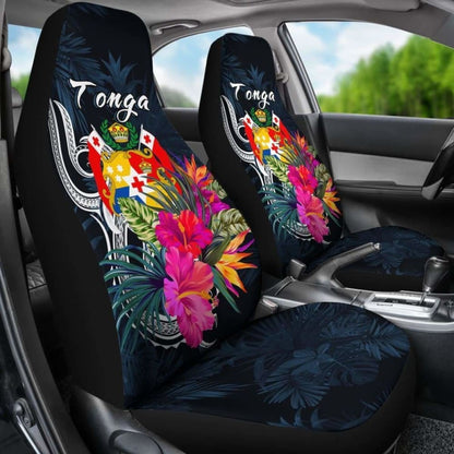 Tonga Polynesian Car Seat Covers - Tropical Flower -