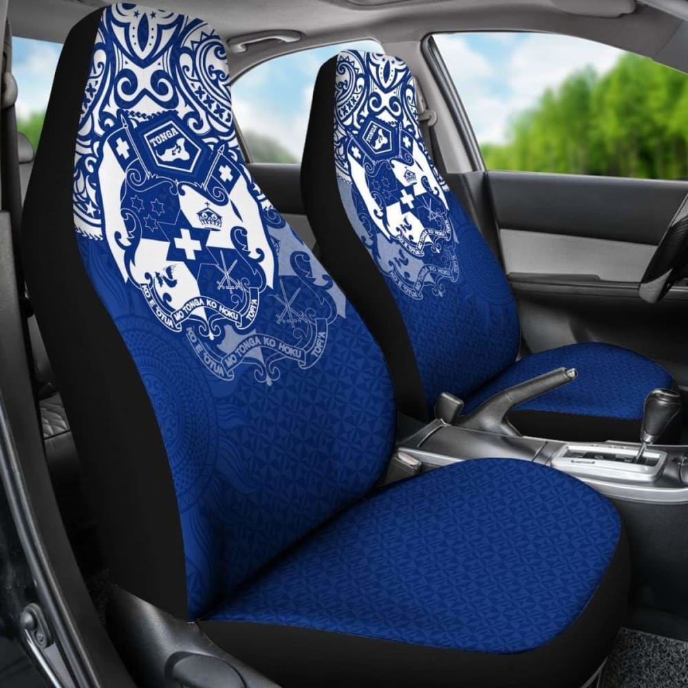 Tonga Polynesian Car Seat Covers  Tongan Pride (Bright Blue)
