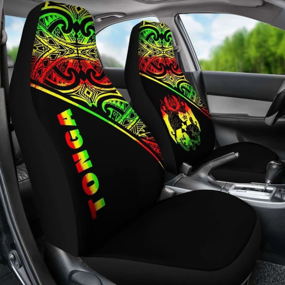 Tonga Polynesian Car Seat Covers - Reggae Curve -