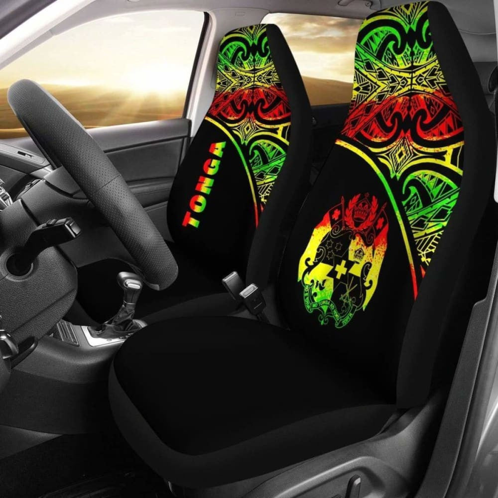 Tonga Polynesian Car Seat Covers - Reggae Curve -