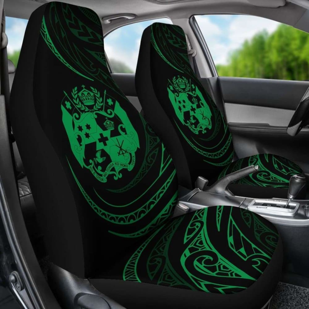Tonga Car Seat Covers - \bGreen - Frida Style -