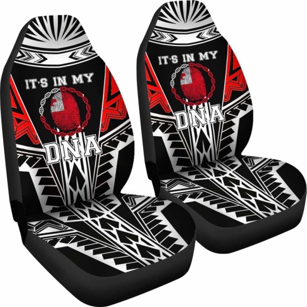 Tonga Car Seat Covers - It'S In My Dna Red Color -