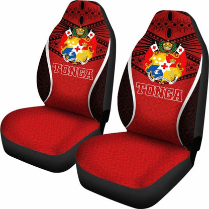 Tonga Polynesian Car Seat Covers - Red Pattern -