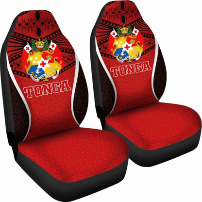 Tonga Polynesian Car Seat Covers - Red Pattern -