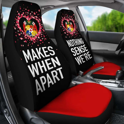 Tonga Car Seat Covers Couple Valentine Nothing Make Sense (Set Of Two)