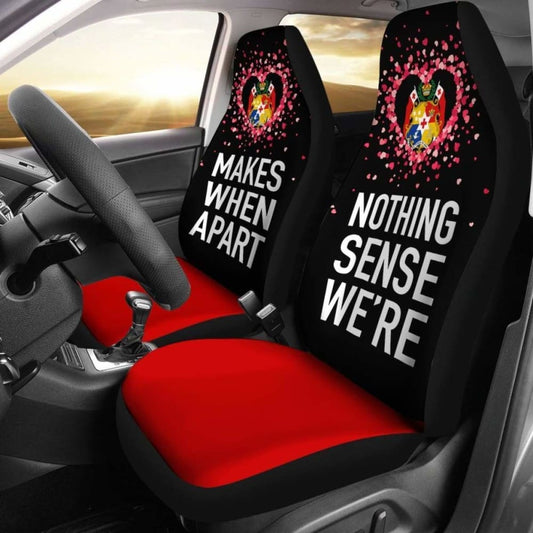 Tonga Car Seat Covers Couple Valentine Nothing Make Sense (Set Of Two)