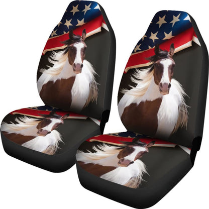 American Flag Wild Amazing Horse All Protective Car Seat Covers