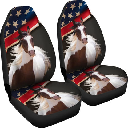 American Flag Wild Amazing Horse All Protective Car Seat Covers