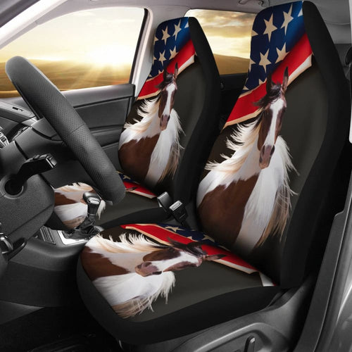 American Flag Wild Amazing Horse All Protective Car Seat Covers