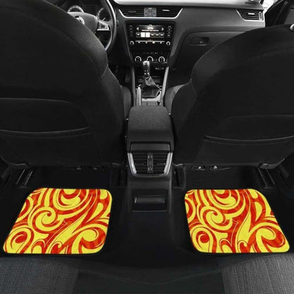 Fire Flame Design Pattern Front And Back Car Mats