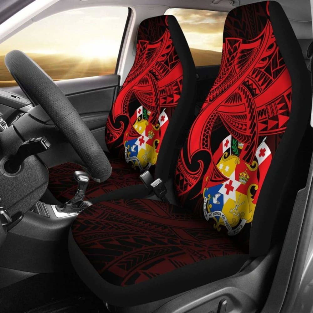 Tonga Car Seat Covers - Seal Tonga With Curve Patterns -