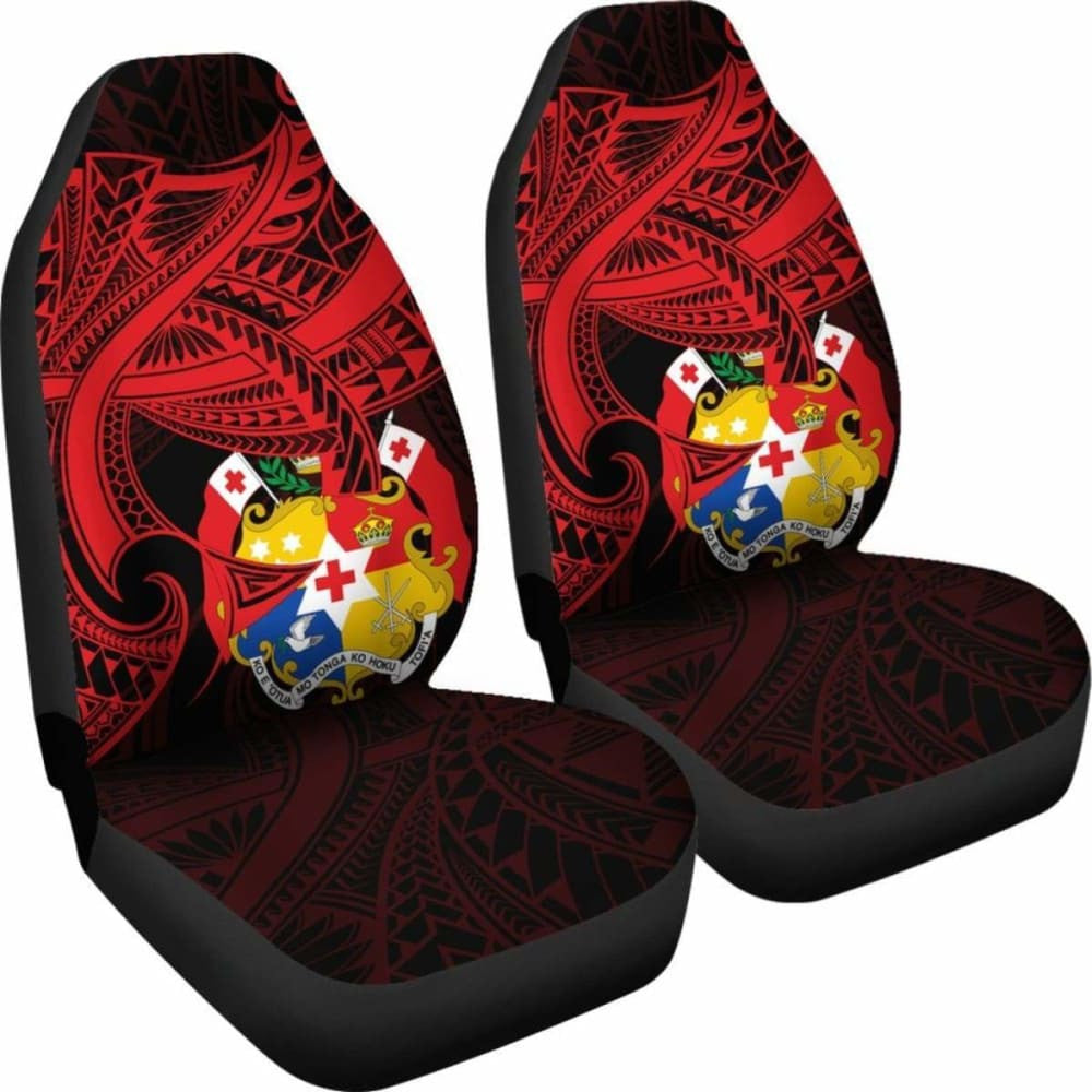 Tonga Car Seat Covers - Seal Tonga With Curve Patterns -
