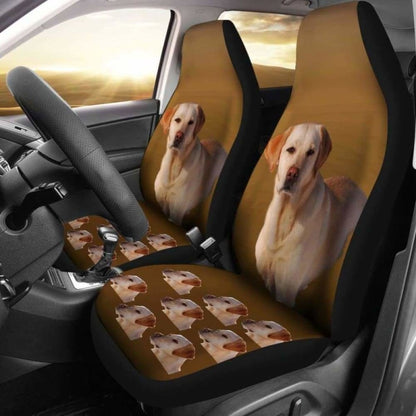 Yellow Labrador Car Seat Cover