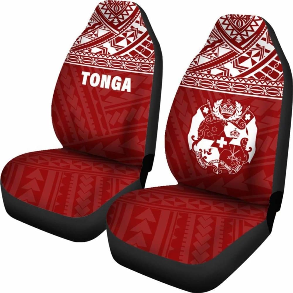 Tonga Polynesian Car Seat Covers Red -