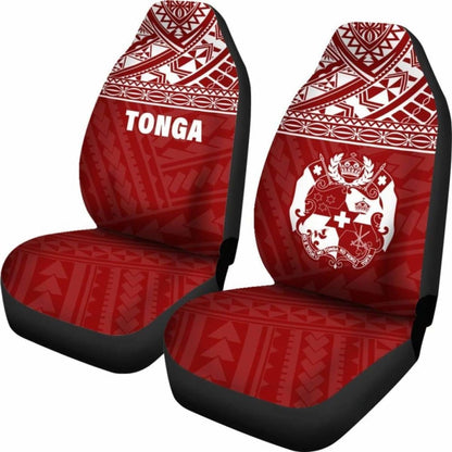 Tonga Polynesian Car Seat Covers Red -