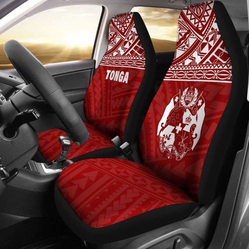 Tonga Polynesian Car Seat Covers Red -