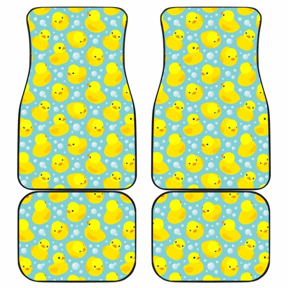 Duck Pattern Print Design  Front And Back Car Mats