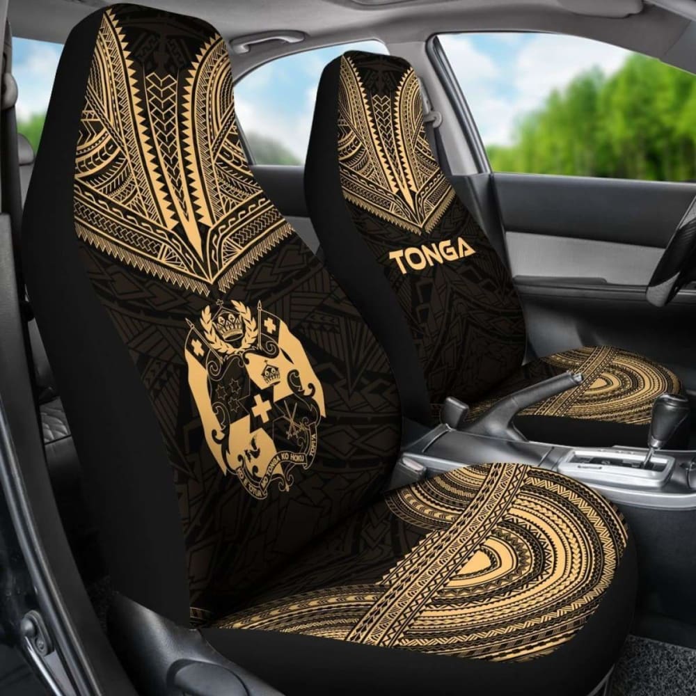Tonga Polynesian Chief Car Seat Cover Gold Version