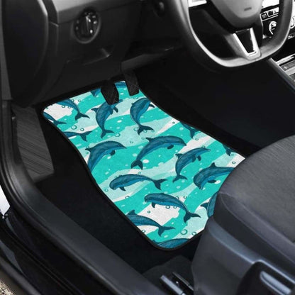 Dolphin Sea Pattern Front And Back Car Mats