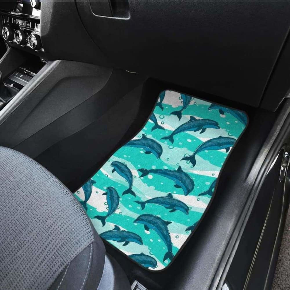 Dolphin Sea Pattern Front And Back Car Mats