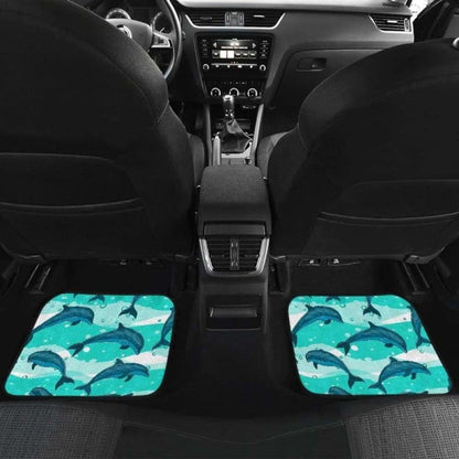 Dolphin Sea Pattern Front And Back Car Mats