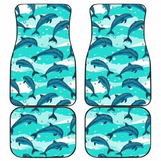 Dolphin Sea Pattern Front And Back Car Mats