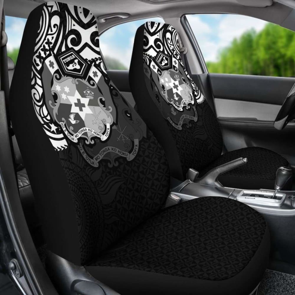 Tonga Polynesian Car Seat Covers - Tongan Pride (White)-