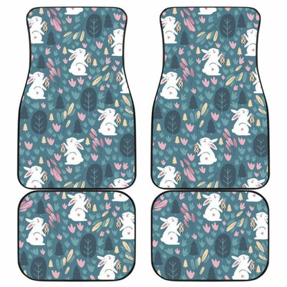 Cute Rabbit Pattern Front And Back Car Mats