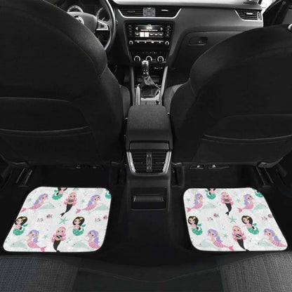 Cute Mermaid Dolphin Fish Starfish Pattern Front And Back Car Mats