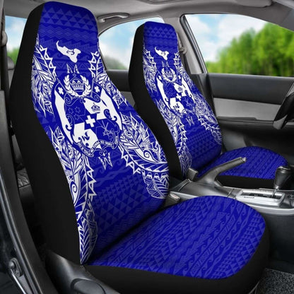 Tonga Polynesia Car Seat Cover Map Blue