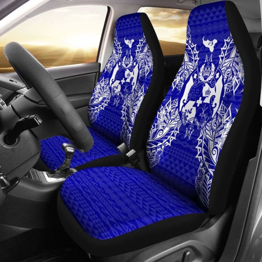 Tonga Polynesia Car Seat Cover Map Blue