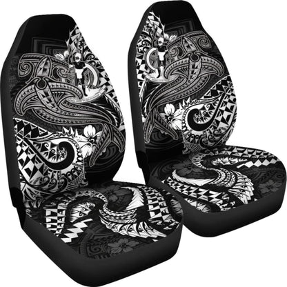 Vanuatu Polynesian Car Seat Covers  -White Shark Polynesian Tattoo -
