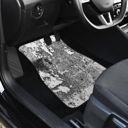 White Grunge Art Car Floor Mats