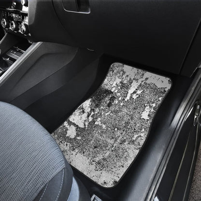 White Grunge Art Car Floor Mats