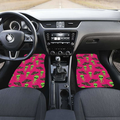 Alien Pattern Print Design  Front And Back Car Mats