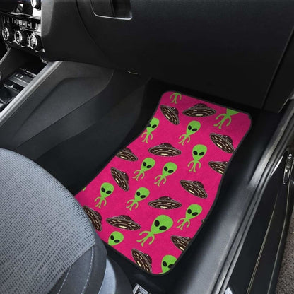 Alien Pattern Print Design  Front And Back Car Mats