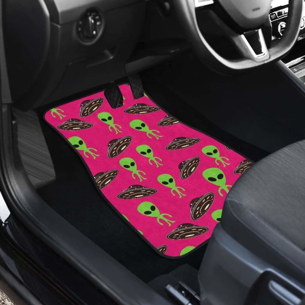 Alien Pattern Print Design  Front And Back Car Mats