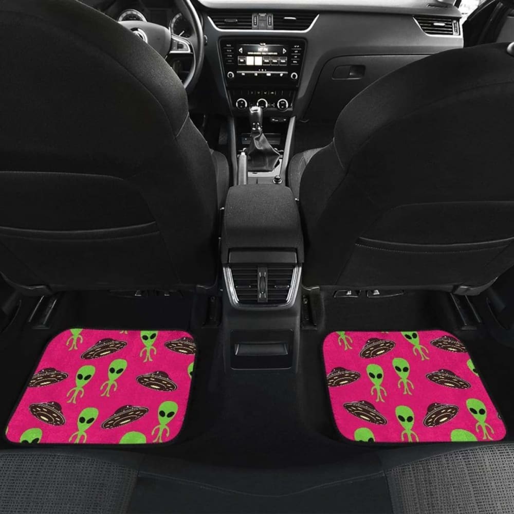 Alien Pattern Print Design  Front And Back Car Mats