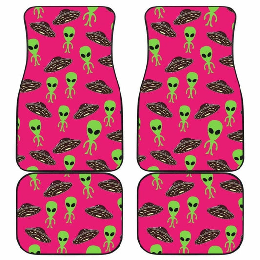 Alien Pattern Print Design  Front And Back Car Mats