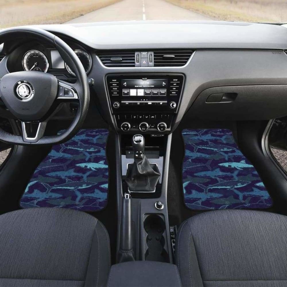 Shark Pattern Front And Back Car Mats
