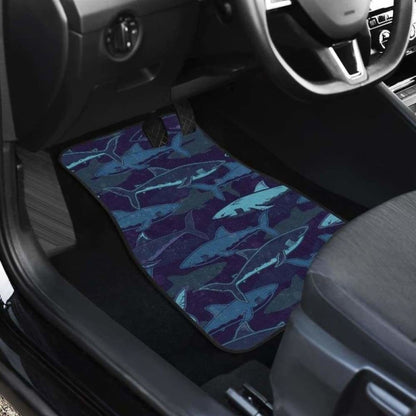 Shark Pattern Front And Back Car Mats