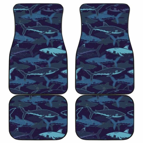 Shark Pattern Front And Back Car Mats