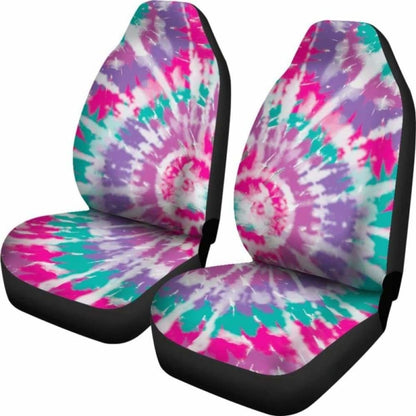 Pink Purple And Teal Tie Dye Car Seat Covers