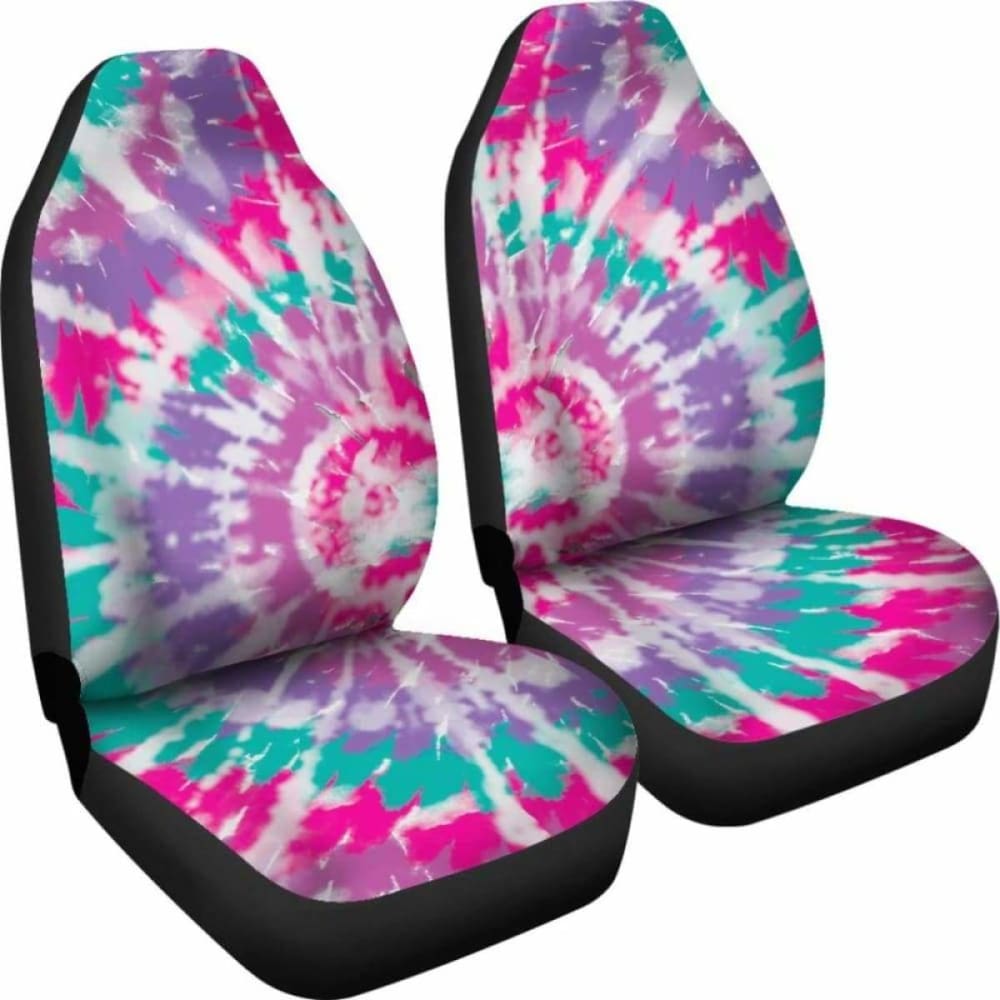 Pink Purple And Teal Tie Dye Car Seat Covers
