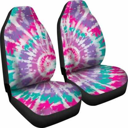 Pink Purple And Teal Tie Dye Car Seat Covers