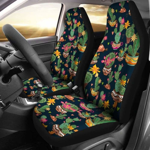 Cactus Flower Pattern Car Seat Covers