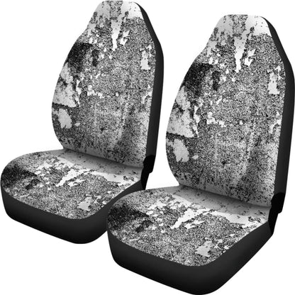 White Grunge Art Car Seat Covers