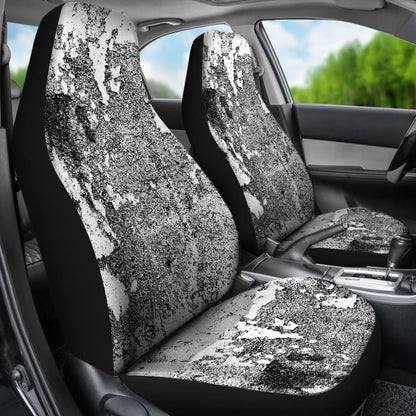 White Grunge Art Car Seat Covers