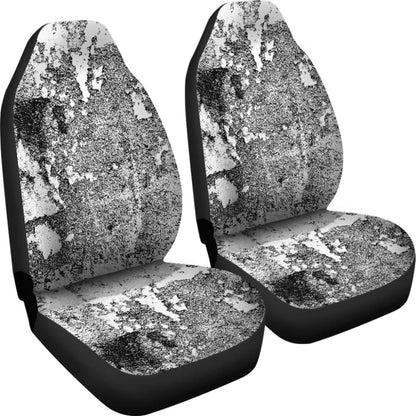 White Grunge Art Car Seat Covers