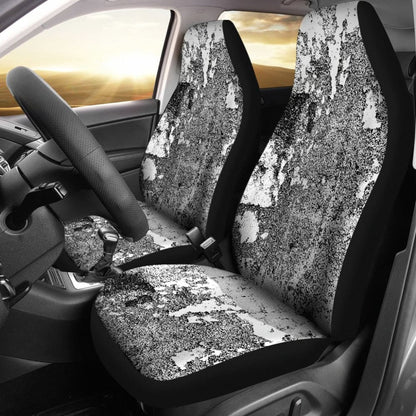 White Grunge Art Car Seat Covers